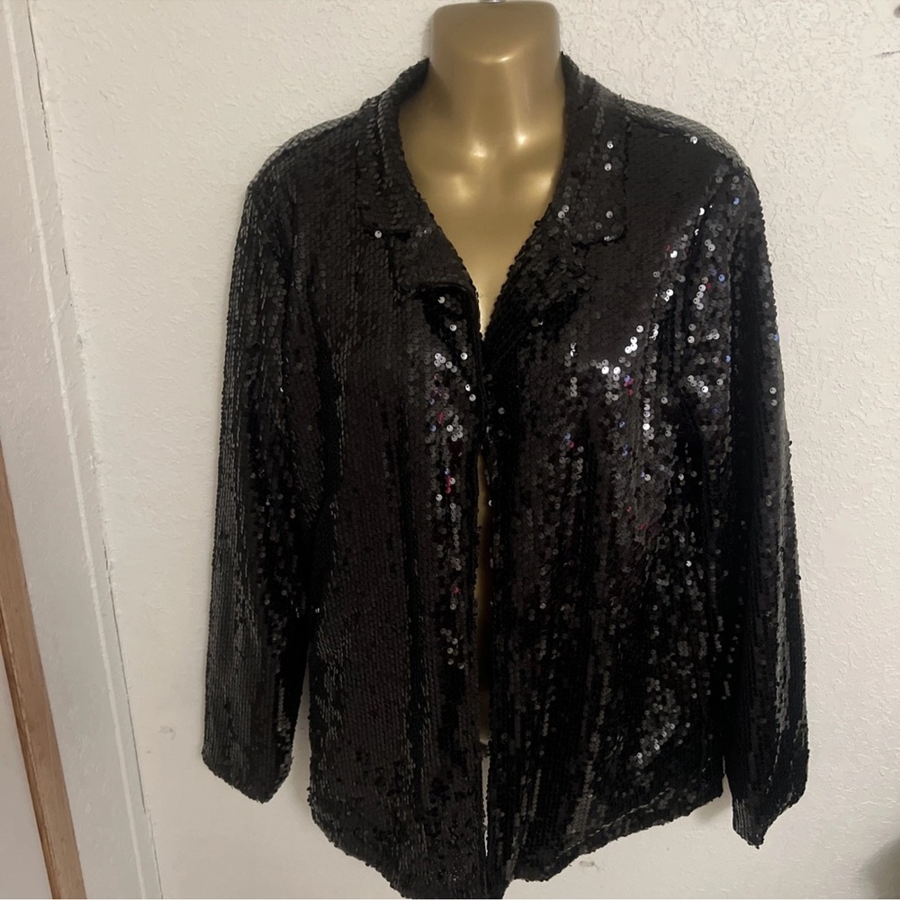 Black Sequin Jacket/blazer - Picture 3 of 7